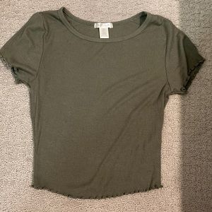 Army Green Crop Top